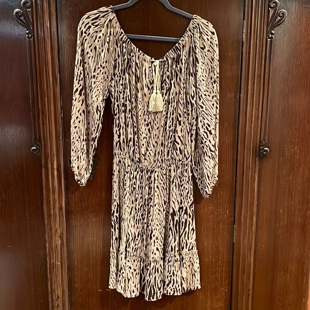 Missguided animal print mini dress.